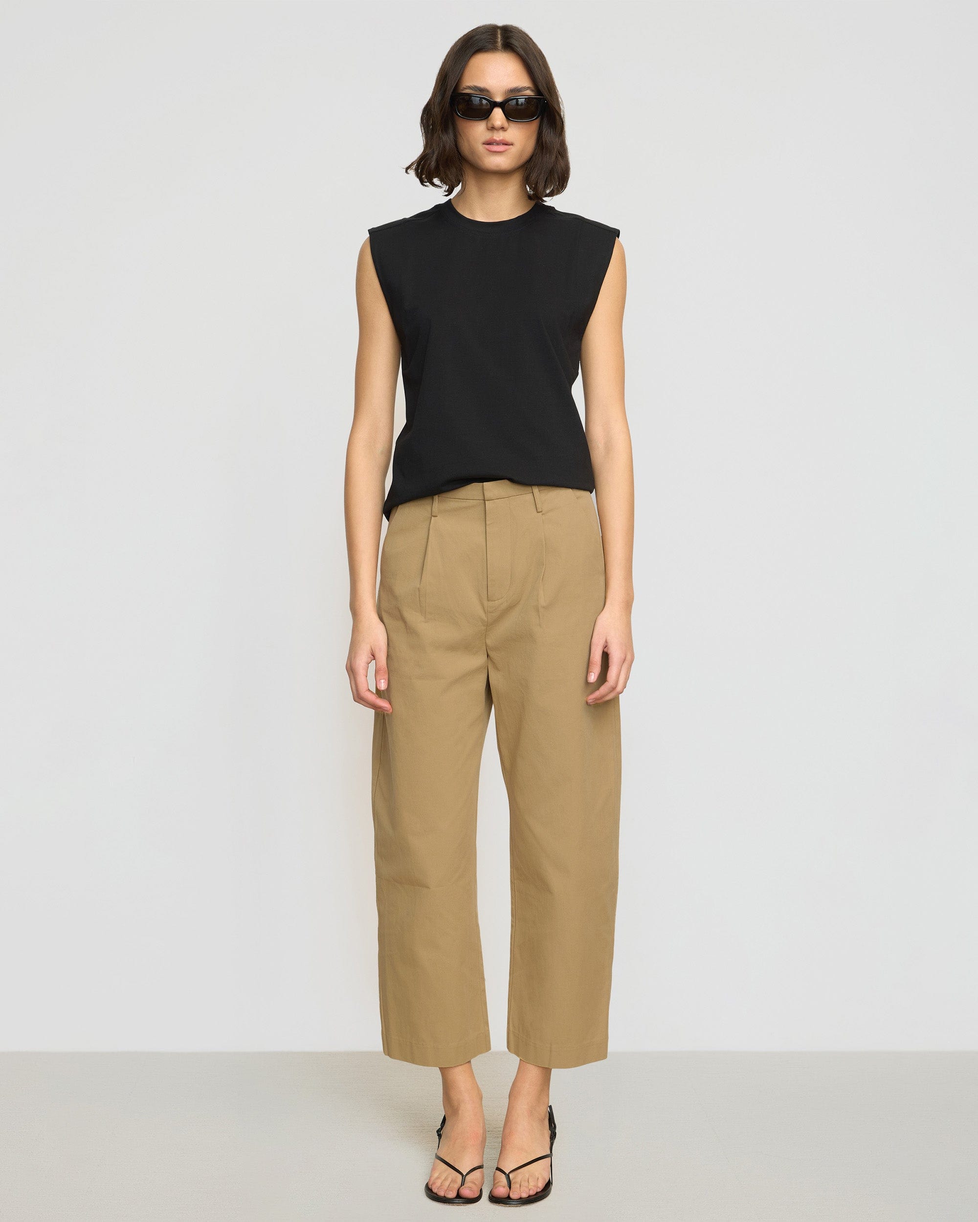 Meira Tailored Cropped Pants for Women - High Waist Slim Fit Ankle Pants for Work, Office & Casual Wear | Comfortable Stretch Fabric