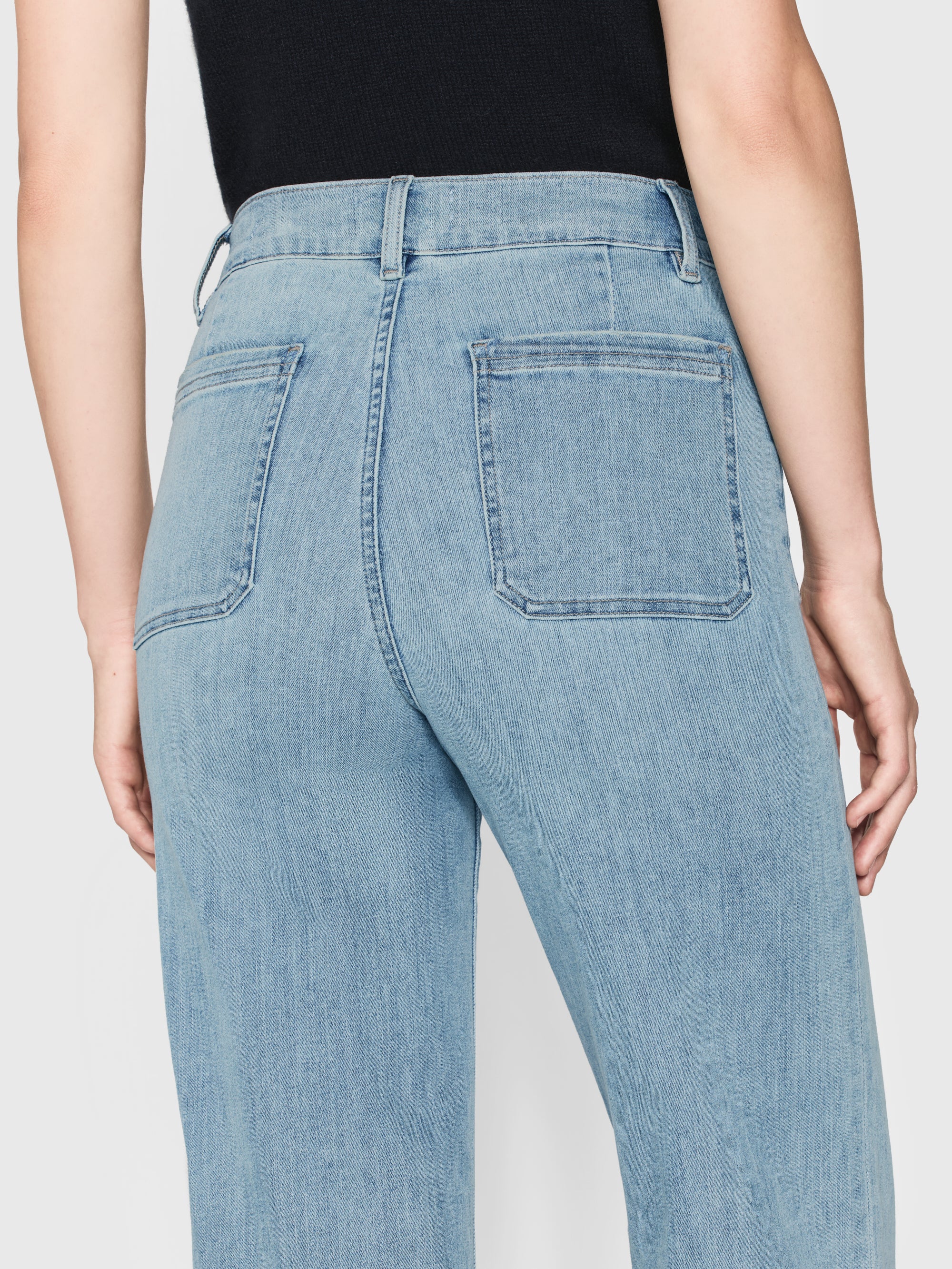 Le Slim Palazzo Bardot Pocket Wilson Clean - Stylish Women's Palazzo Pants with Pockets for Casual Wear, Work & Travel
