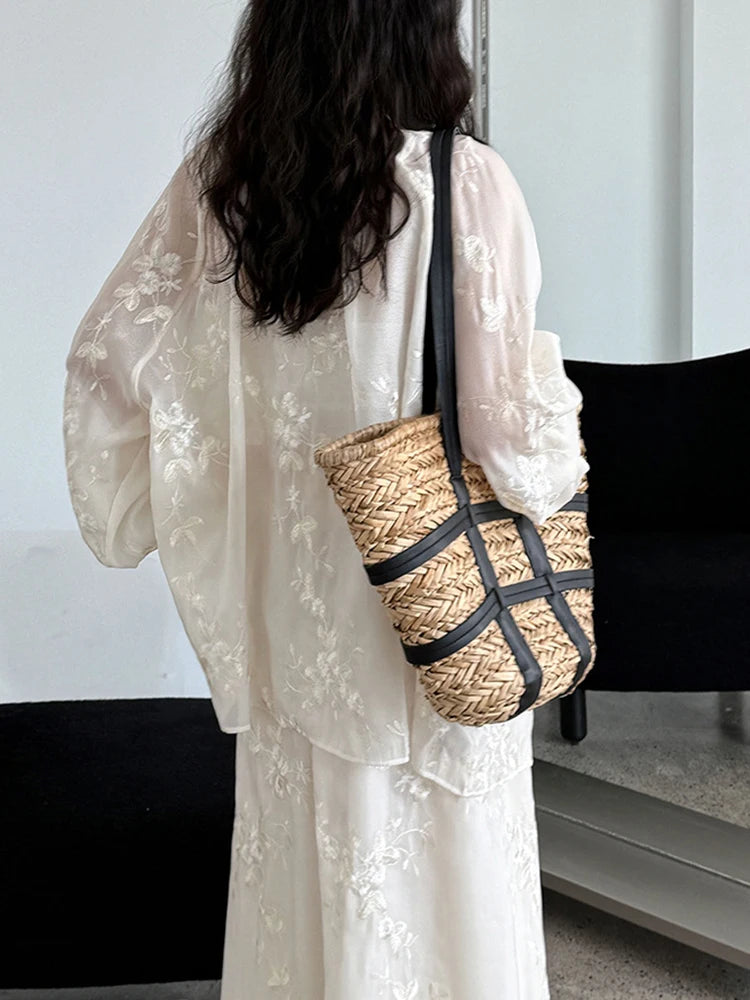 Apricot Embroidered Blouse & Thin Skirt 2-Piece Set - V-Neck Long Sleeve Women's Fashion Outfit for Spring Summer 2025 | Trendy Office Wear & Casual Date Night Outfits