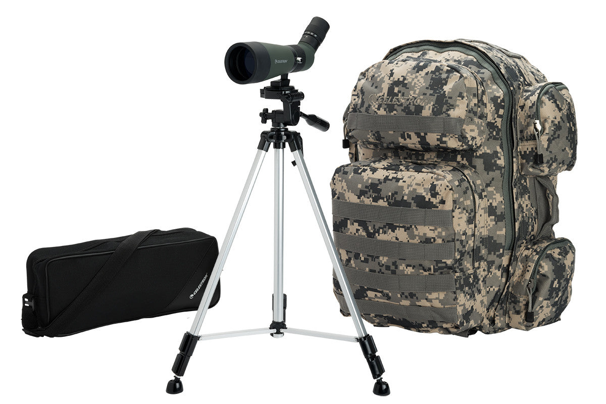 LandScout 12-36x60mm Angled Zoom Spotting Scope with Backpack Kit - Compact & Powerful for Bird Watching, Hunting, and Outdoor Adventures