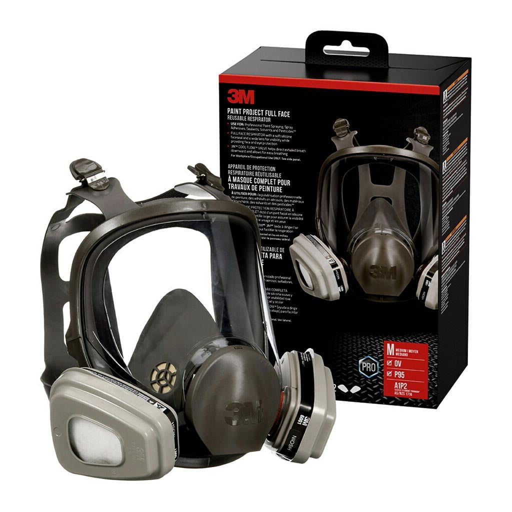 3M Paint Project Full Face Reusable Respirator 68P71P1 DC - Professional Safety Mask for Spray Painting, Sanding & Chemical Protection - Ideal for DIY, Construction & Industrial Work
