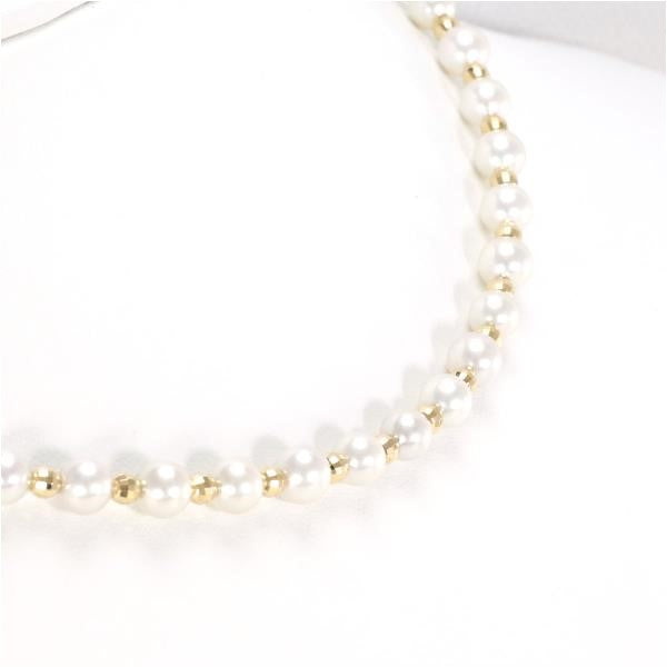 18K Yellow Gold Pearl Necklace for Women - Elegant Bridal Jewelry & Gift for Anniversary, Wedding, Birthday - Perfect for Formal Events & Special Occasions