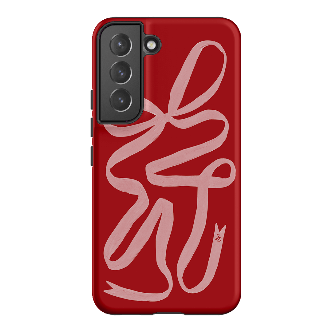 Cupid's Bow Ribbon Phone Case for iPhone & Samsung - Elegant Valentine's Day Gift for Her, Romantic Couple Accessory | Perfect for Dating, Anniversaries & Special Occasions