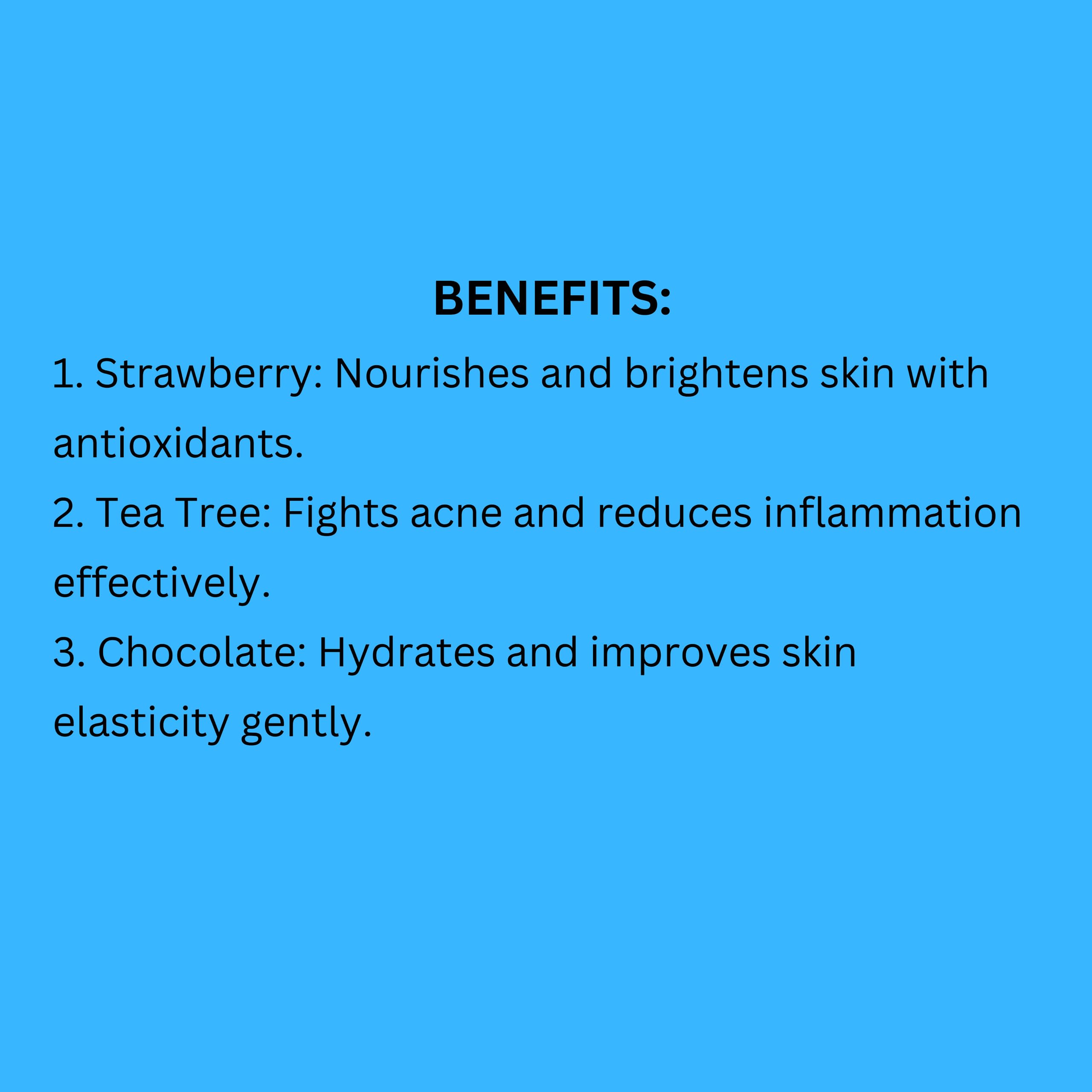 Oxyskin Cosmetics 3-Pack Face Wash Set - Strawberry, Tea Tree & Chocolate for Acne & Glowing Skin | Gentle Cleansing for Daily Skincare Routine
