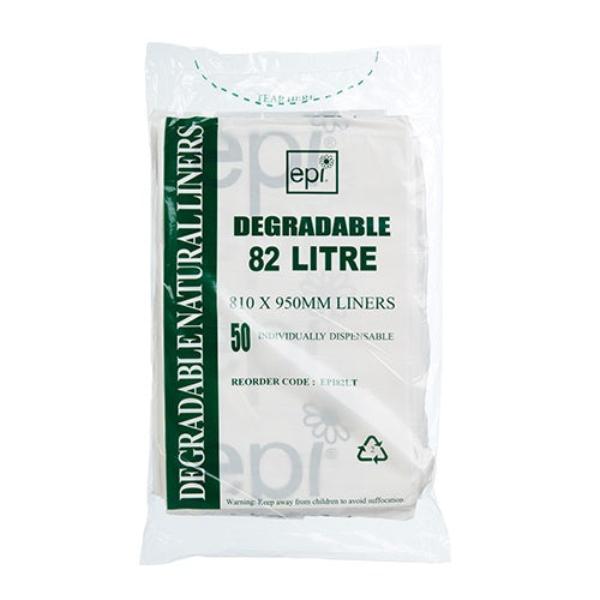 Eco-Friendly 82Lt Contractor Trash Bags - Heavy Duty Natural Bin Liners for Home, Office & Commercial Use