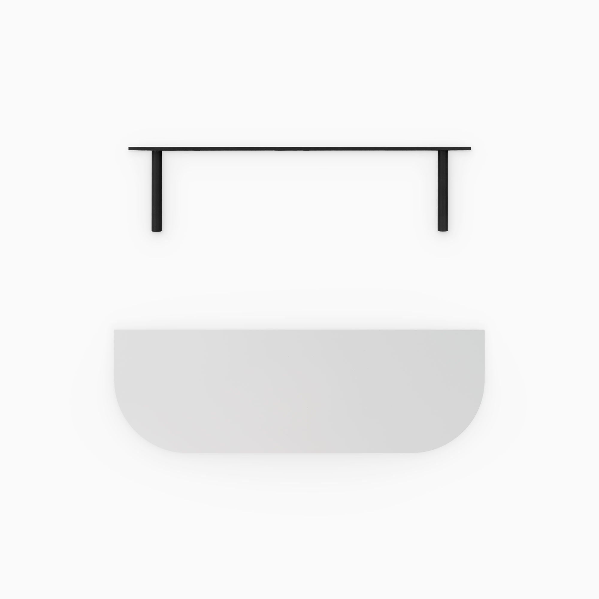 Aksel RADius White Floating Shelf - Modern Wall Mounted Shelves for Living Room, Bathroom & Kitchen Storage - Perfect for Home Decor & Organization