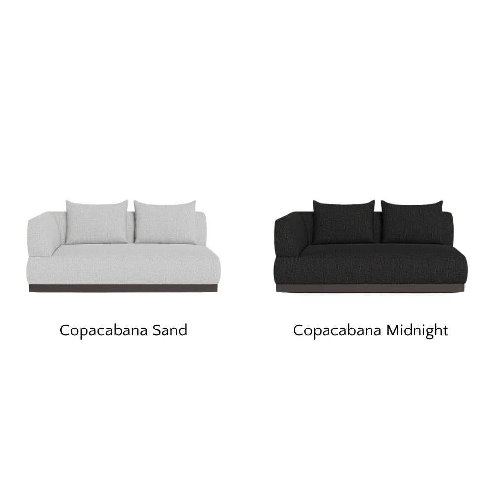 Amalfi 2-Seat Left-Arm Outdoor Sectional Sofa Set - Weather-Resistant Patio Furniture for Garden, Poolside & Backyard Relaxation