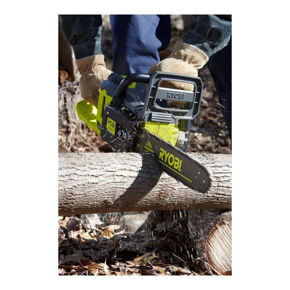 Ryobi 40V Brushless 14-Inch Cordless Chainsaw (Tool Only, No Battery/Charger) - Perfect for Tree Trimming, Firewood Cutting & Yard Maintenance