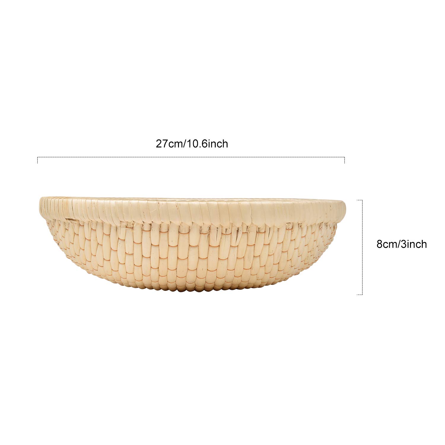 Handwoven Wicker Bread Basket - 10.6