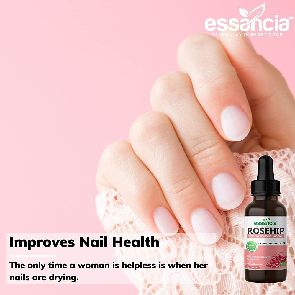 Essencia Naturally in Every Drop - Organic Cold Pressed Rosehip & Jojoba Oil Set (2 Pack) for Face Glow, Wrinkles, Acne Prone Skin, Healthy Nails & Massage | Natural Skincare & Aromatherapy for Daily Beauty Routine
