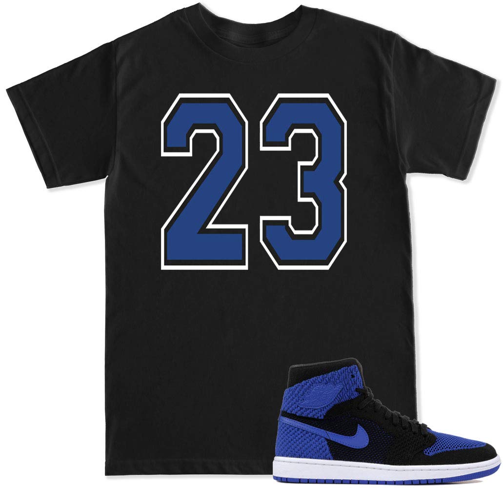 FTD Apparel Men's 23 Flyknit Blue T-Shirt - Lightweight Breathable Comfort Fit Casual Tee for Gym, Running & Everyday Wear