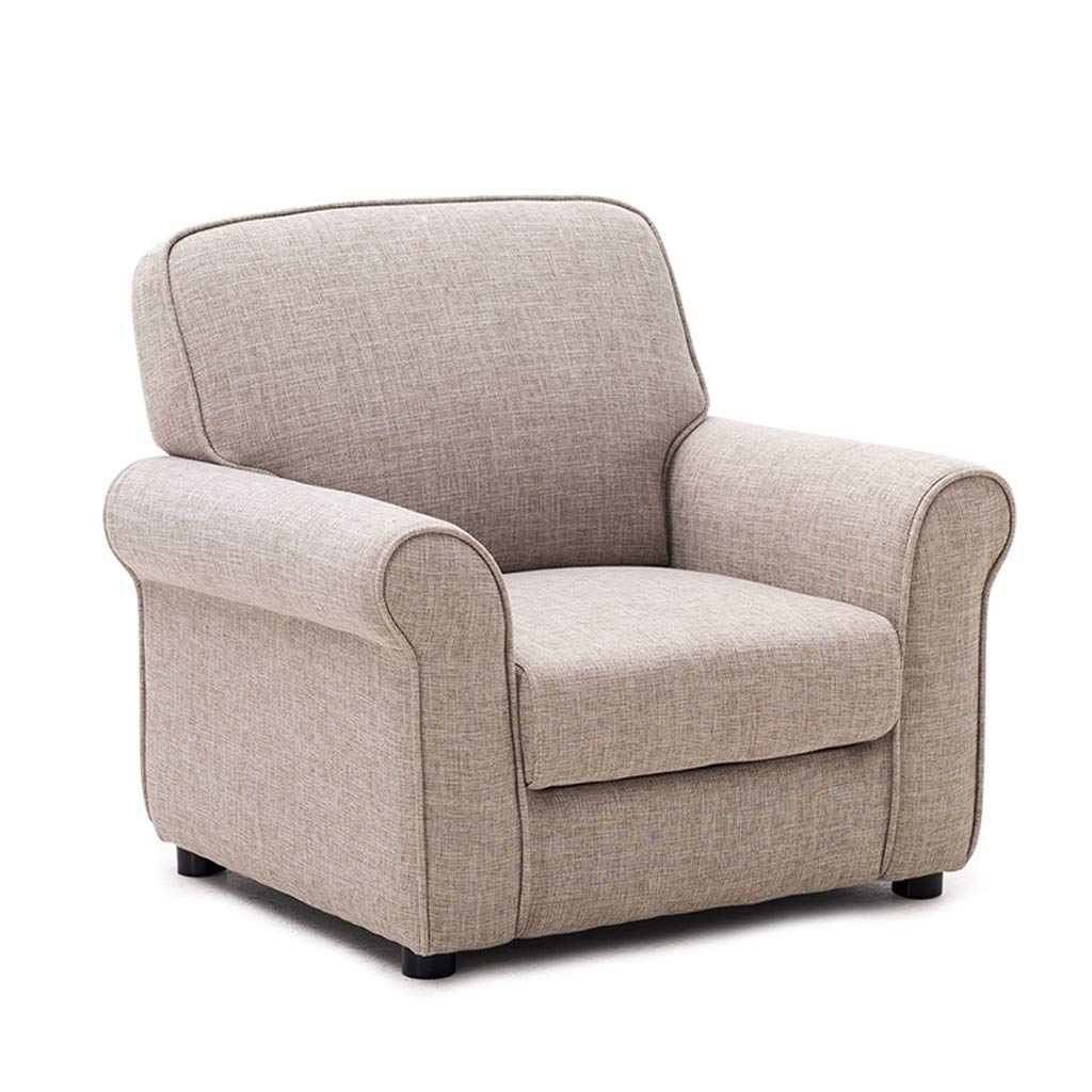 **Kids' Mini Sofa Chair - Gray Fabric Ottoman for Children, Cute & Comfortable Reading Seat, Playroom Furniture for Boys & Girls - Perfect for Nursery, Bedroom, or Play Area**