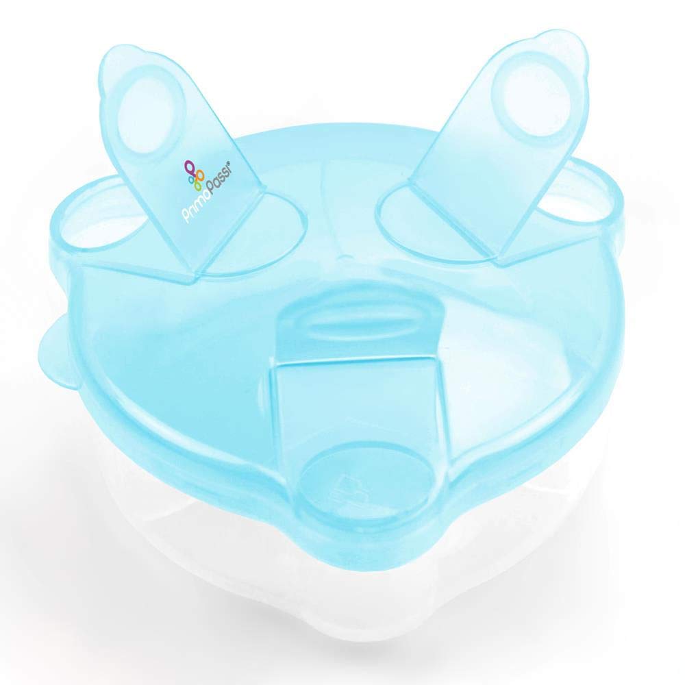 Primo Passi Baby Formula Dispenser - BPA Free Portable Milk Powder Storage Container for Travel & On-The-Go Feeding (Blue) | Perfect for Daycare, Stroller & Diaper Bag Organization