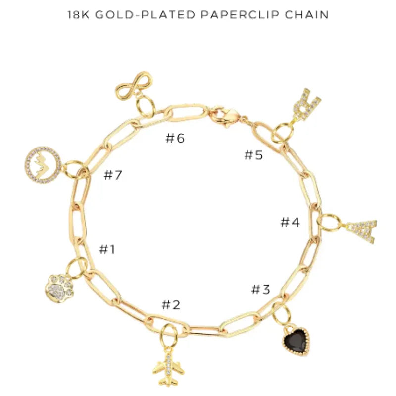 Elegant Charm Bracelet with Assorted Charms - Fashion Jewelry for Women - Perfect for Gifts, Parties & Everyday Wear