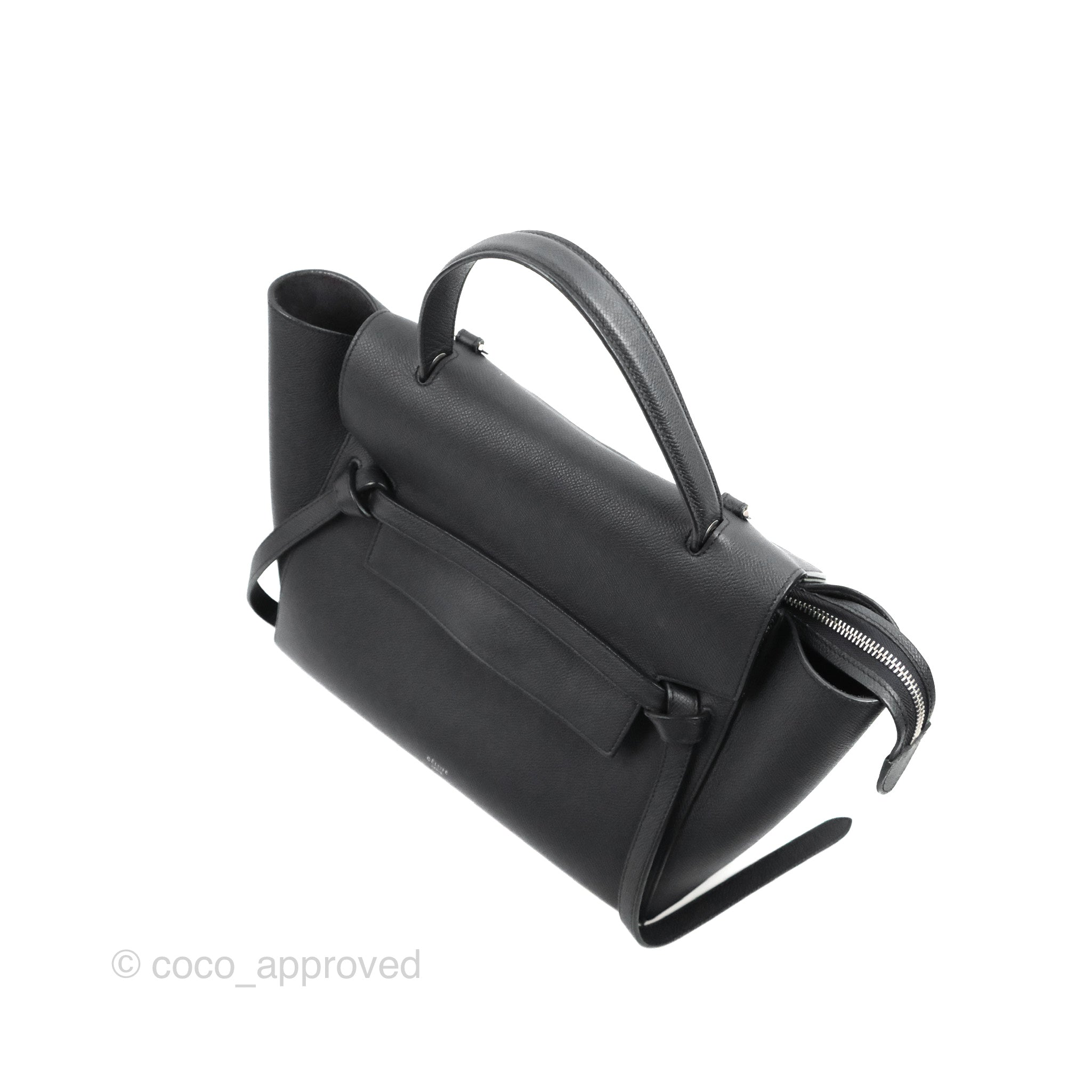 Celine Mini Belt Bag in Dark Navy - Genuine Grained Calfskin Leather with Ruthenium Hardware | Perfect for Everyday Use, Work & Travel