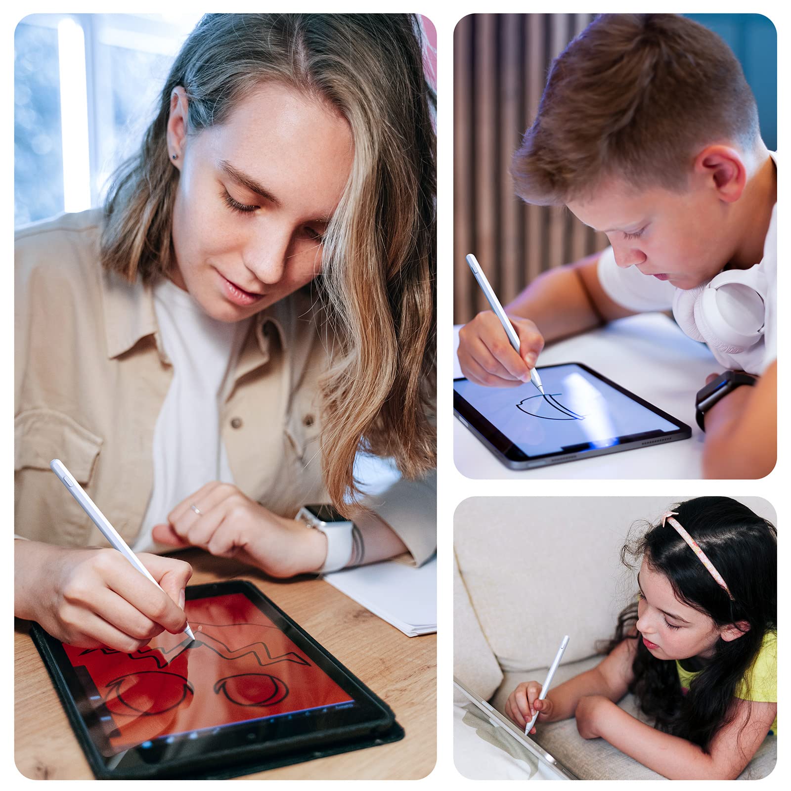 Apple Pencil Alternative - Stylus Pen for iPad with Palm Rejection & Tilt Sensitivity, Compatible with iPad Pro 11