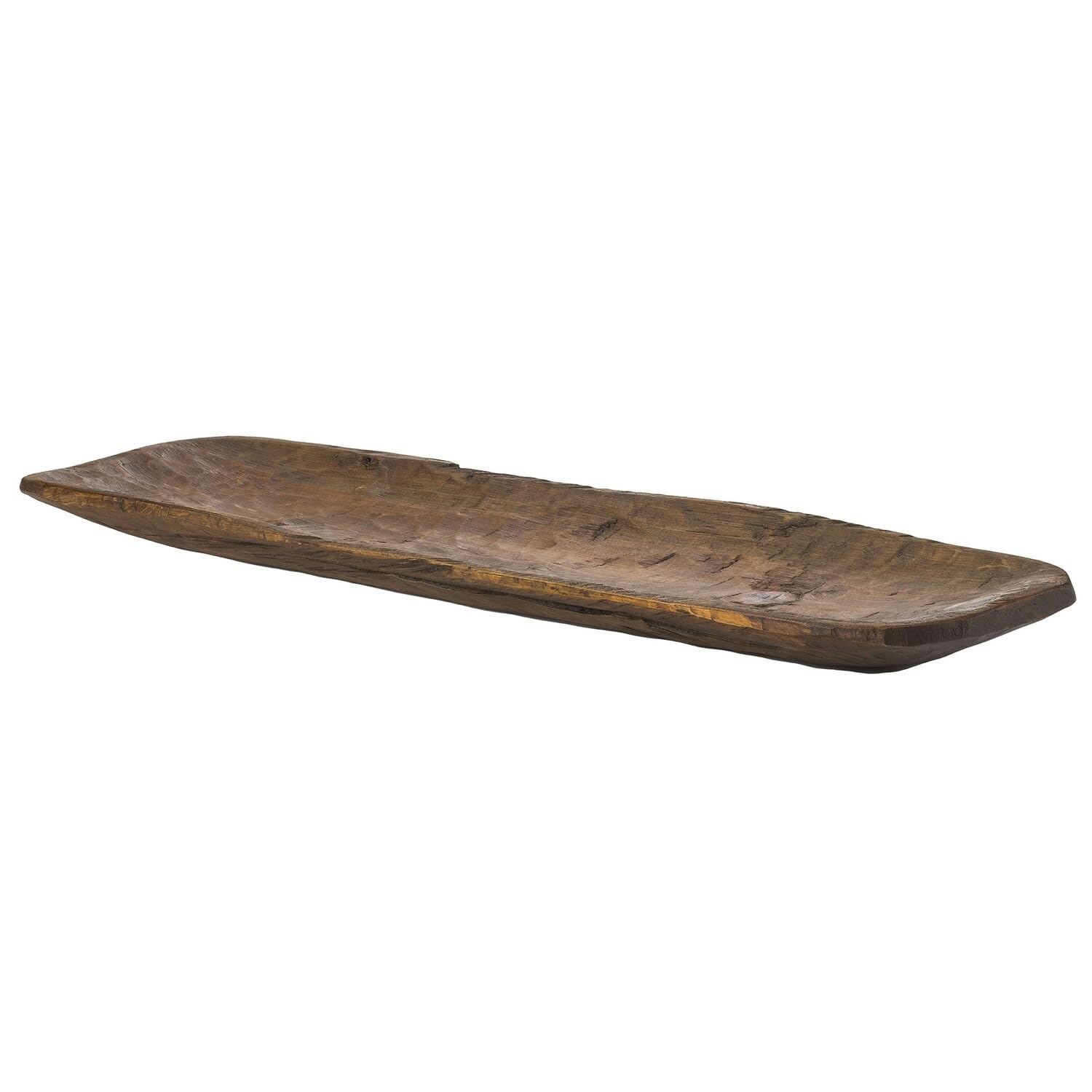 Hand-Carved Solid Wood Jumbo Decorative Bowl - Large Wooden Centerpiece for Coffee Table & Home Decor | Perfect for Rustic Farmhouse, Boho Chic & Modern Interior Design Styles