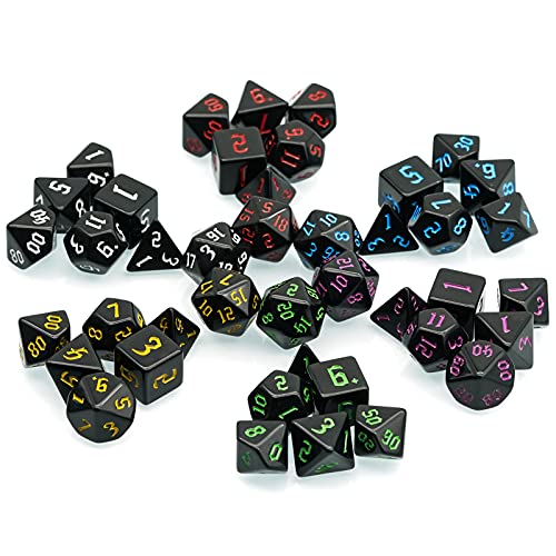 6 Sets All in Black