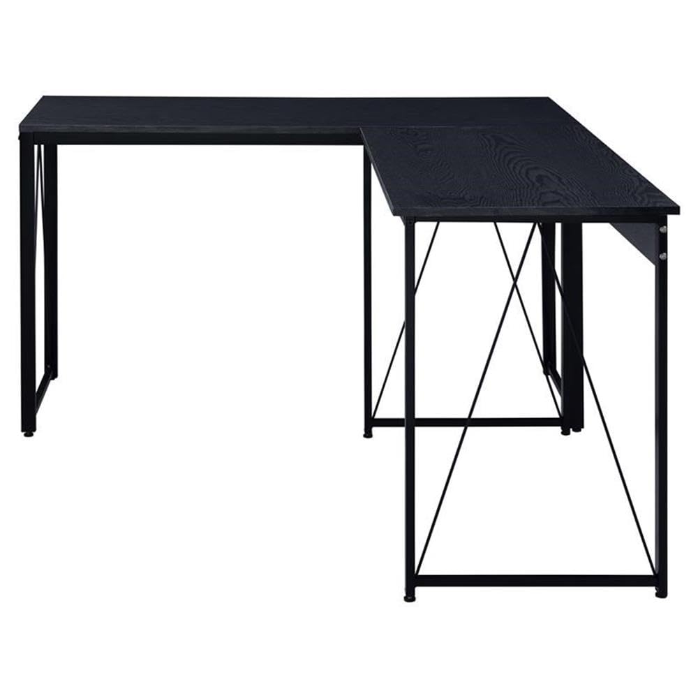 Acme Zaidin Black Wooden Rectangle Writing Desk with Metal Sled Base - Perfect for Home Office, Study & Small Spaces
