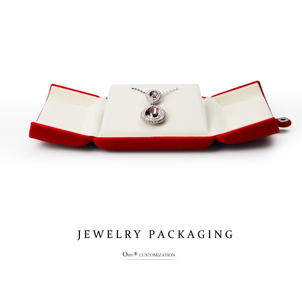 Oirlv Velvet Jewelry Box - Multifunctional Necklace & Pendant Storage Case with Gift Box - Perfect for Travel, Home Organization & Gift Giving