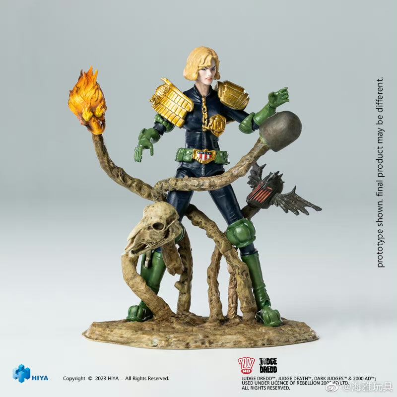 1/18 Scale HIYA 4-Inch Action Figure - Exquisite Mini Series Judge Anderson vs The Dark Judges - Perfect for Collectors, Display & Diorama Scenes
