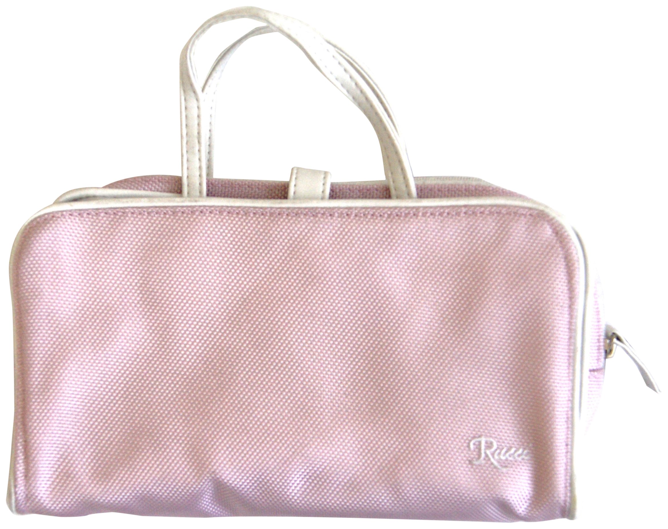 Rucci Pink Travel Cosmetic Bag for Women - Waterproof Makeup Organizer with Zipper, Perfect for Travel, Gym, and Daily Use