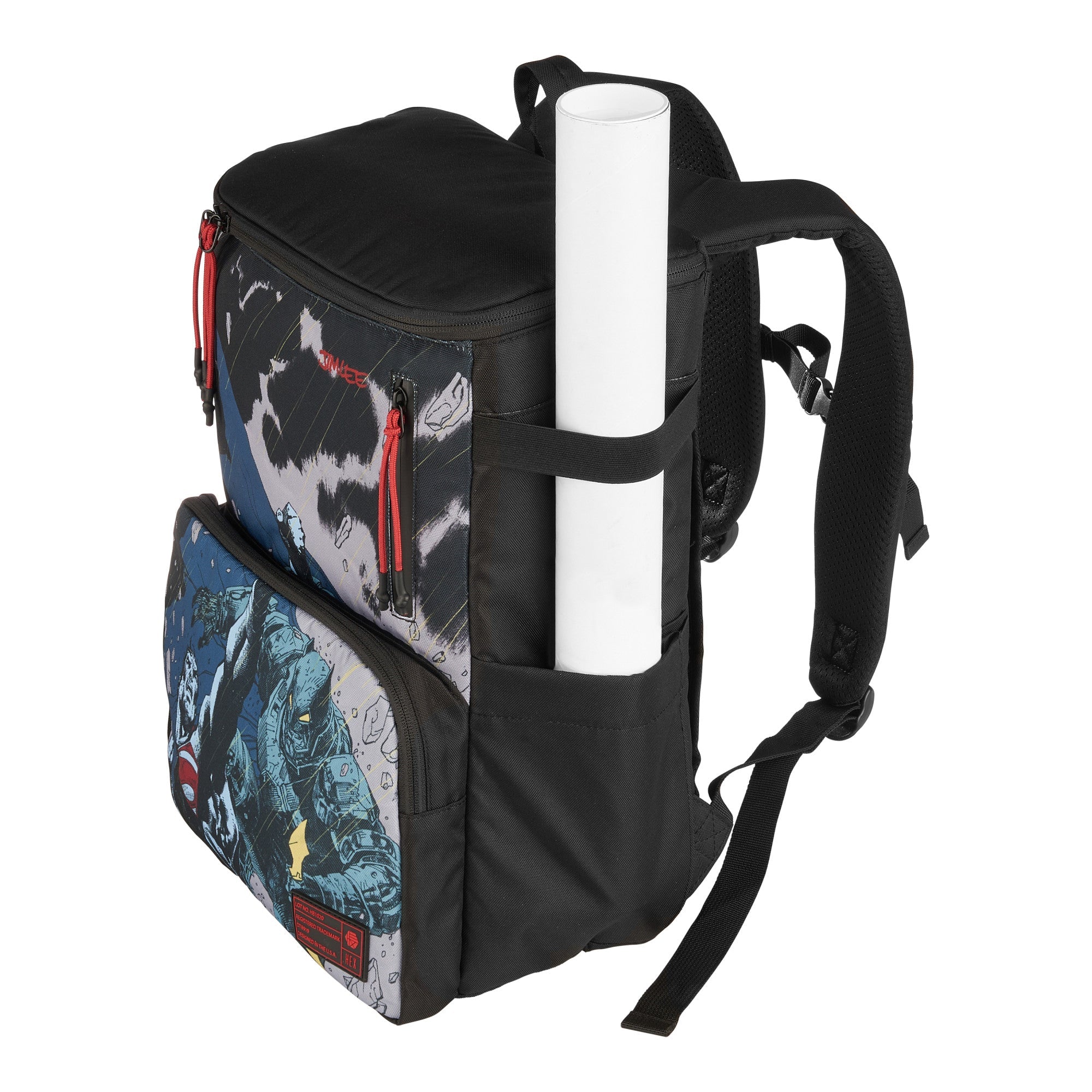 Comic Book Collector Backpack V2 - Batman vs Superman Design - Durable & Stylish for School, Travel & Comic Conventions