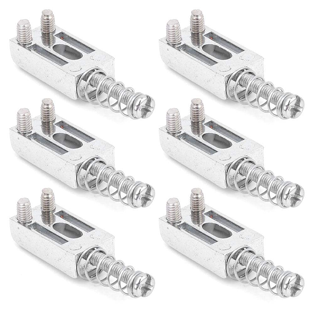 6pcs Bnineteenteam Guitar Tremolo Bridge Saddles with Screw Spring - Black & Silver Electric Guitar Parts & Accessories for Stratocaster - Perfect for Guitar Repair, Upgrades & DIY Projects