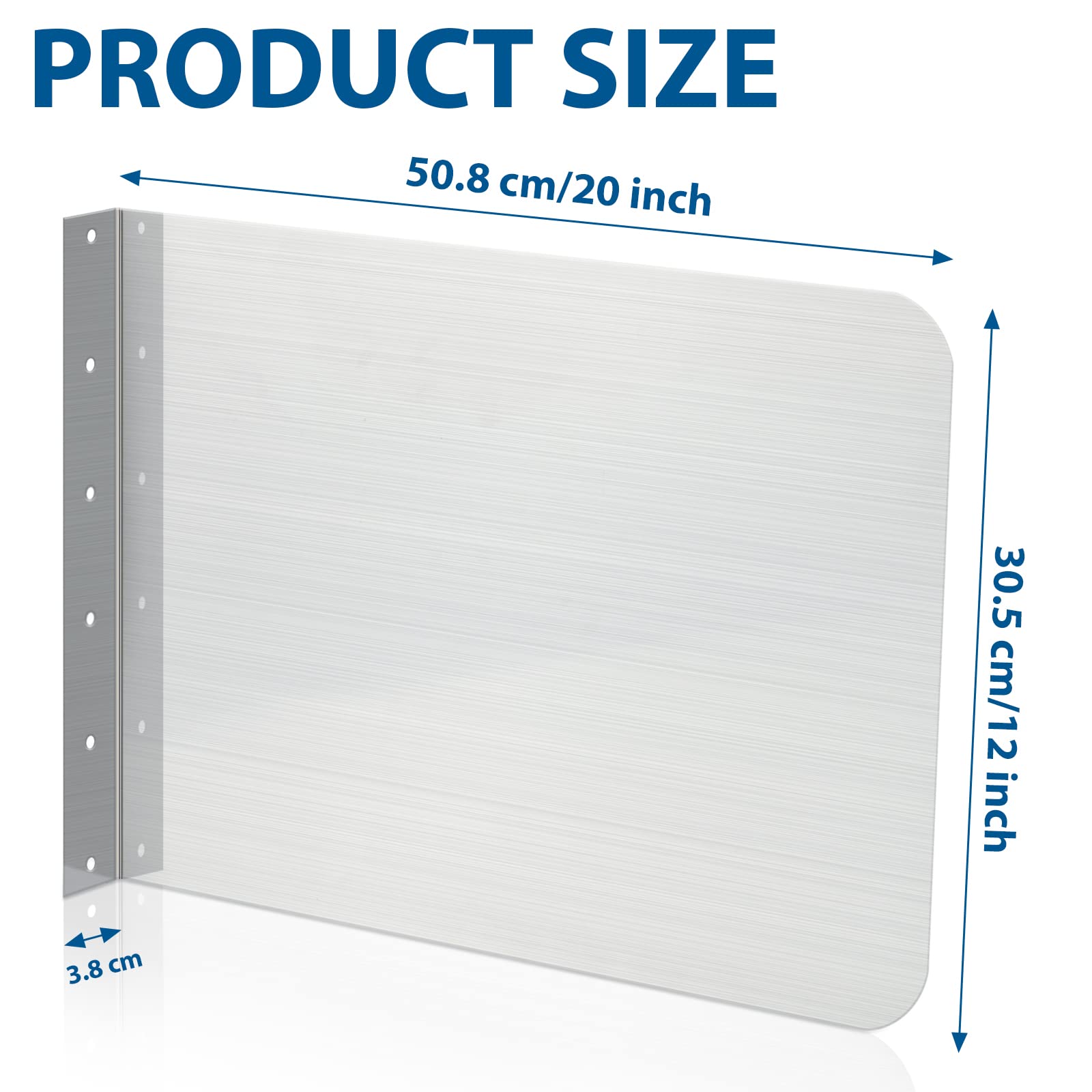 Amylove 20 x 12 Inch Stainless Steel Splash Guard - Wall Mount Kitchen & Bathroom Sink Protector with Screws - Splash Guard for Sink, Restaurant, and Home Use - Durable & Easy to Clean Splash Protector for Cooking & Washing Areas