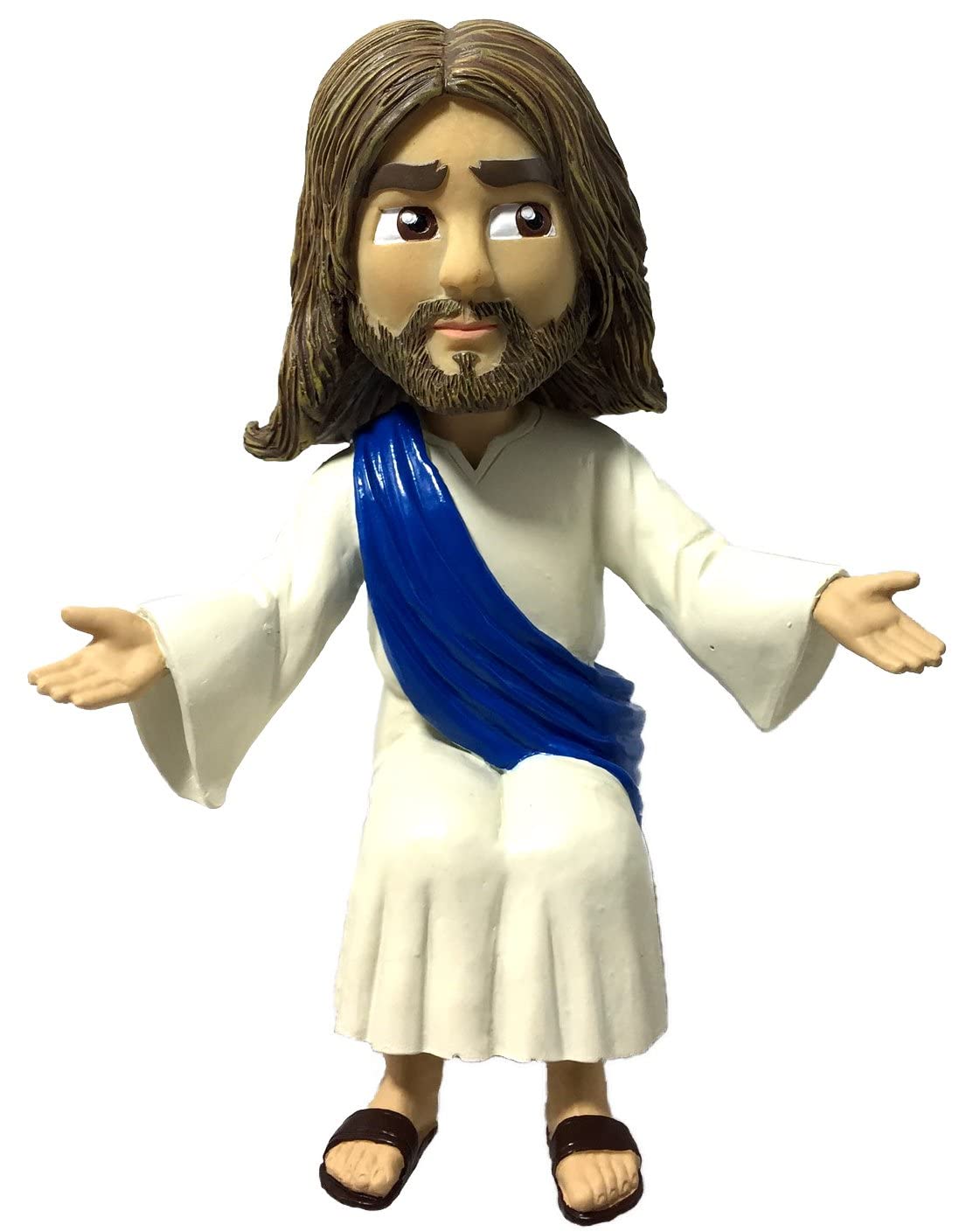 Jesus Christ Sitting Religious Bobblehead - Christian Home Decor, Gift for Believers - Perfect for Prayer Spaces, Office Desks & Faithful Collections