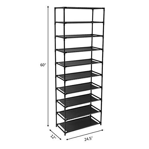 HopeHope 30 Pair Shoe Rack - Wall Mounted Entryway Bench with Storage Shelf, Closet Organizer for Shoes, Boots & Accessories | Perfect for Hallway, Bedroom & Mudroom Organization