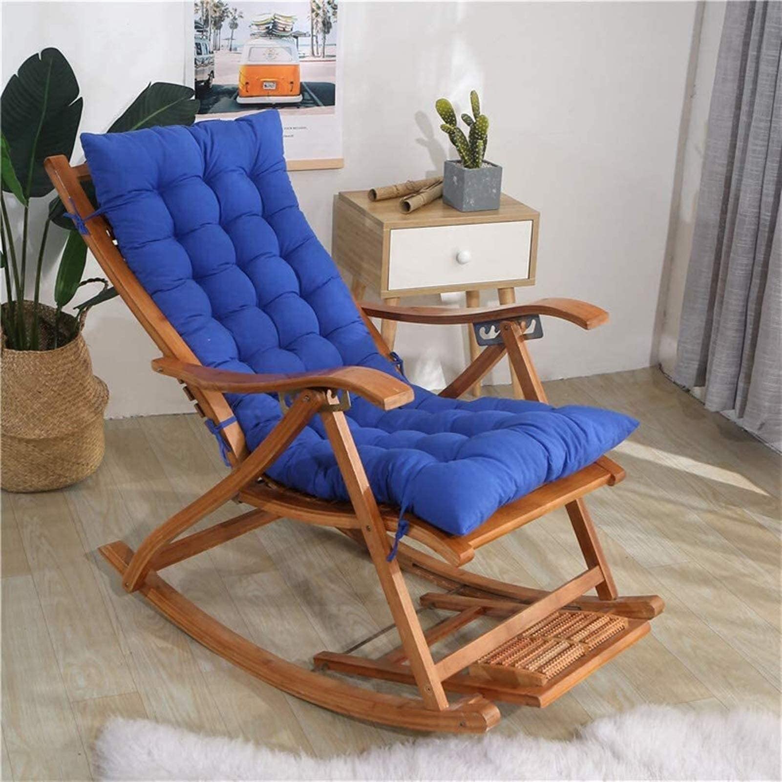 Premium Rocking Chair Cushion Set with Ties - Soft Foam Seat & Back Cushions for Recliners, Garden Chairs & Indoor Use - Comfortable Home & Outdoor Furniture Accessories for Relaxation & Lounging