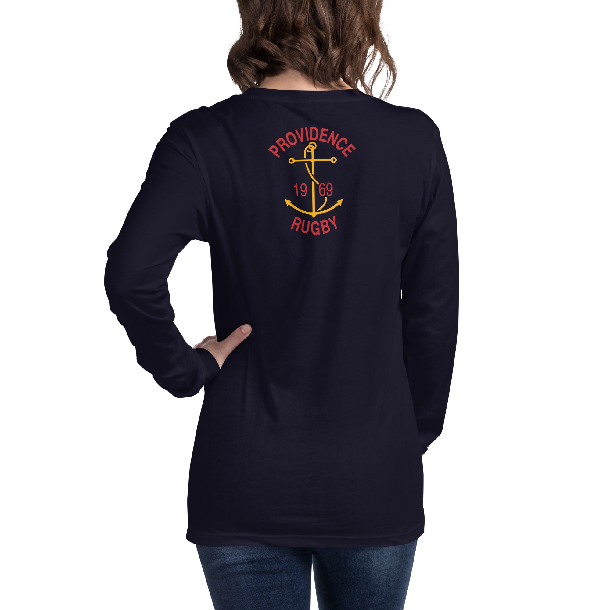 Providence RFC Long Sleeve Social T-Shirt - Comfortable Cotton Rugby Shirt for Men - Perfect for Casual Wear, Sports & Team Events