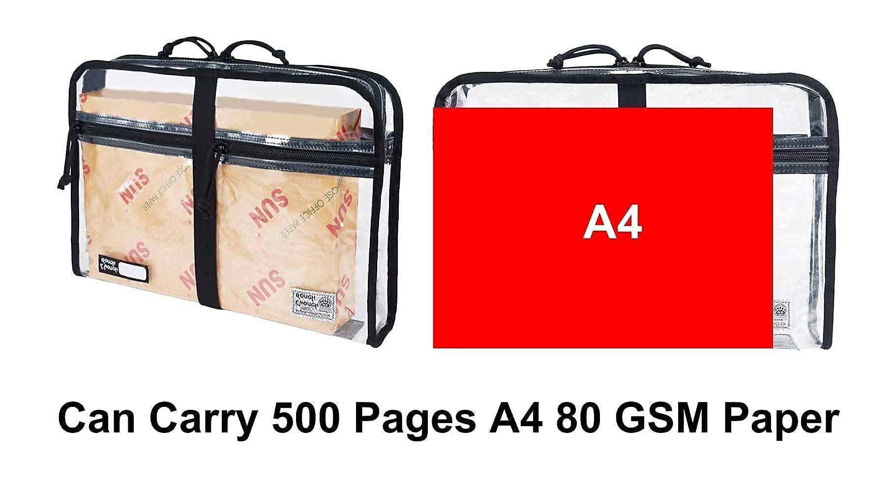 Clear Plastic Document Bags - Heavy Duty File Folders Organizer Set for Office, School & Home Organization | Waterproof & Durable Storage Solution