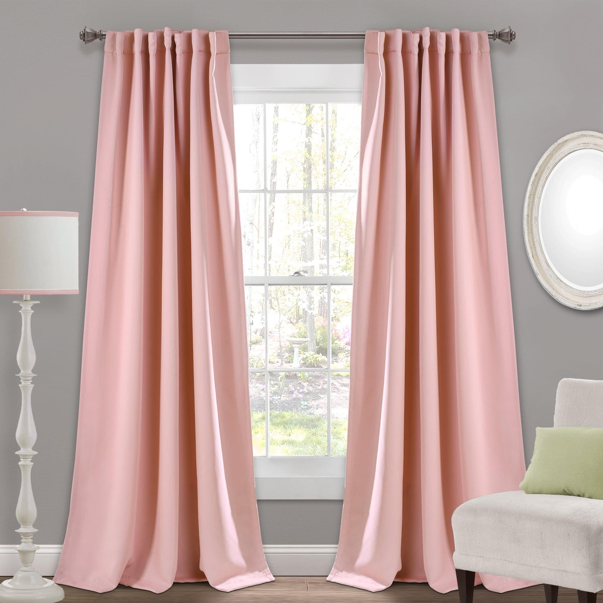 Blackout Curtain Panels with Insulated Back Tab - Thermal & Noise Reducing Room Darkening Drapes for Bedroom, Living Room & Nursery - Set of 2 Panels