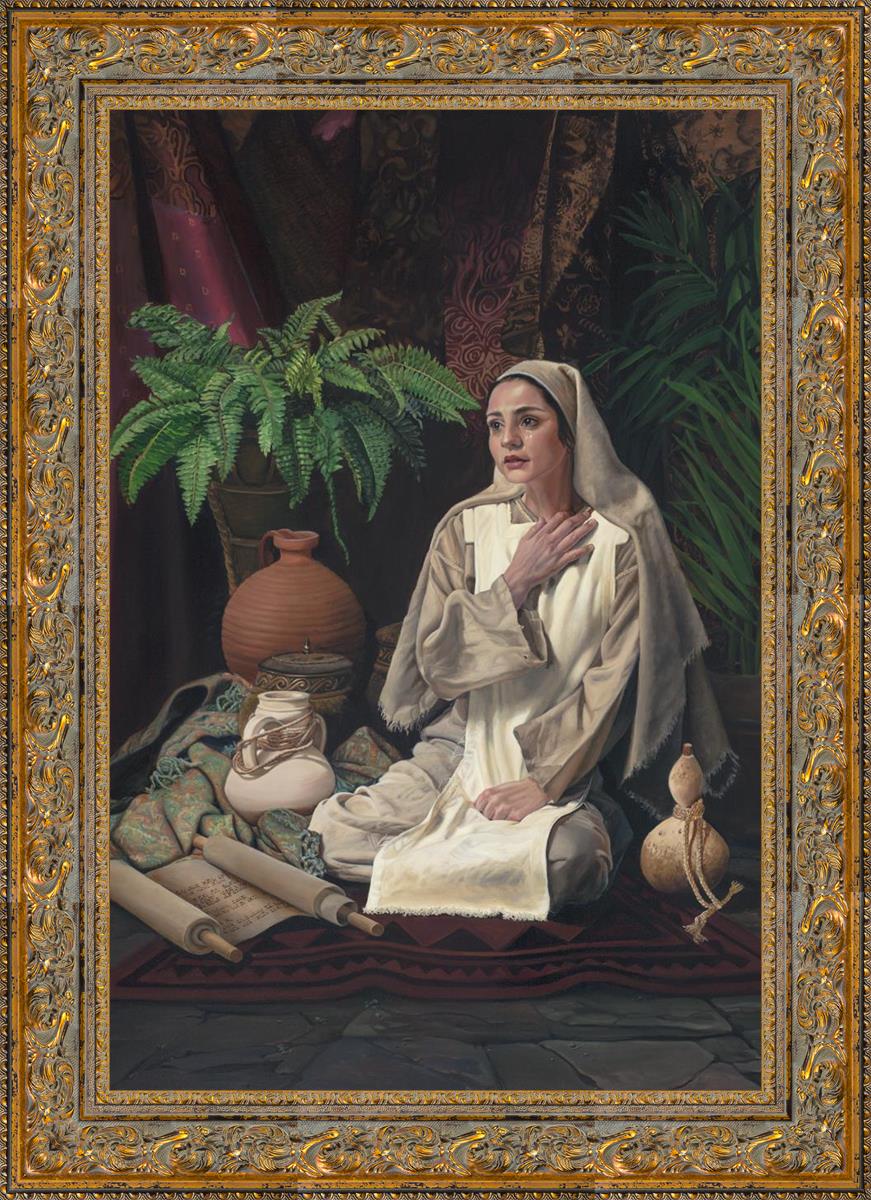 Behold Thy Handmaiden - Elegant Christian Home Decor for Prayer & Meditation | Perfect for Church Altars, Home Worship Spaces & Gift Giving