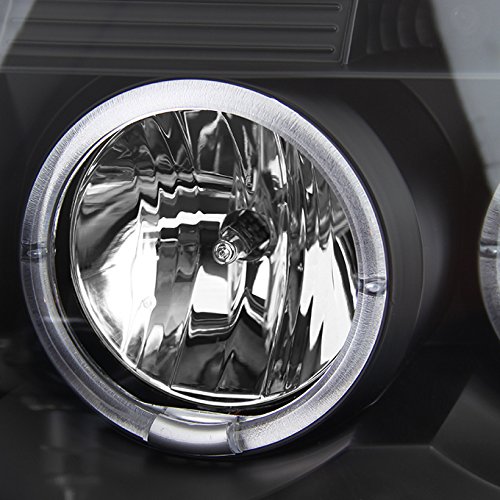 AKKON Halo Projector Headlights with LED Tail Lights Set for 2004-2015 Nissan Titan Pickup Truck - Black | Durable & Stylish Upgrade for Night Driving & Off-Road Adventures