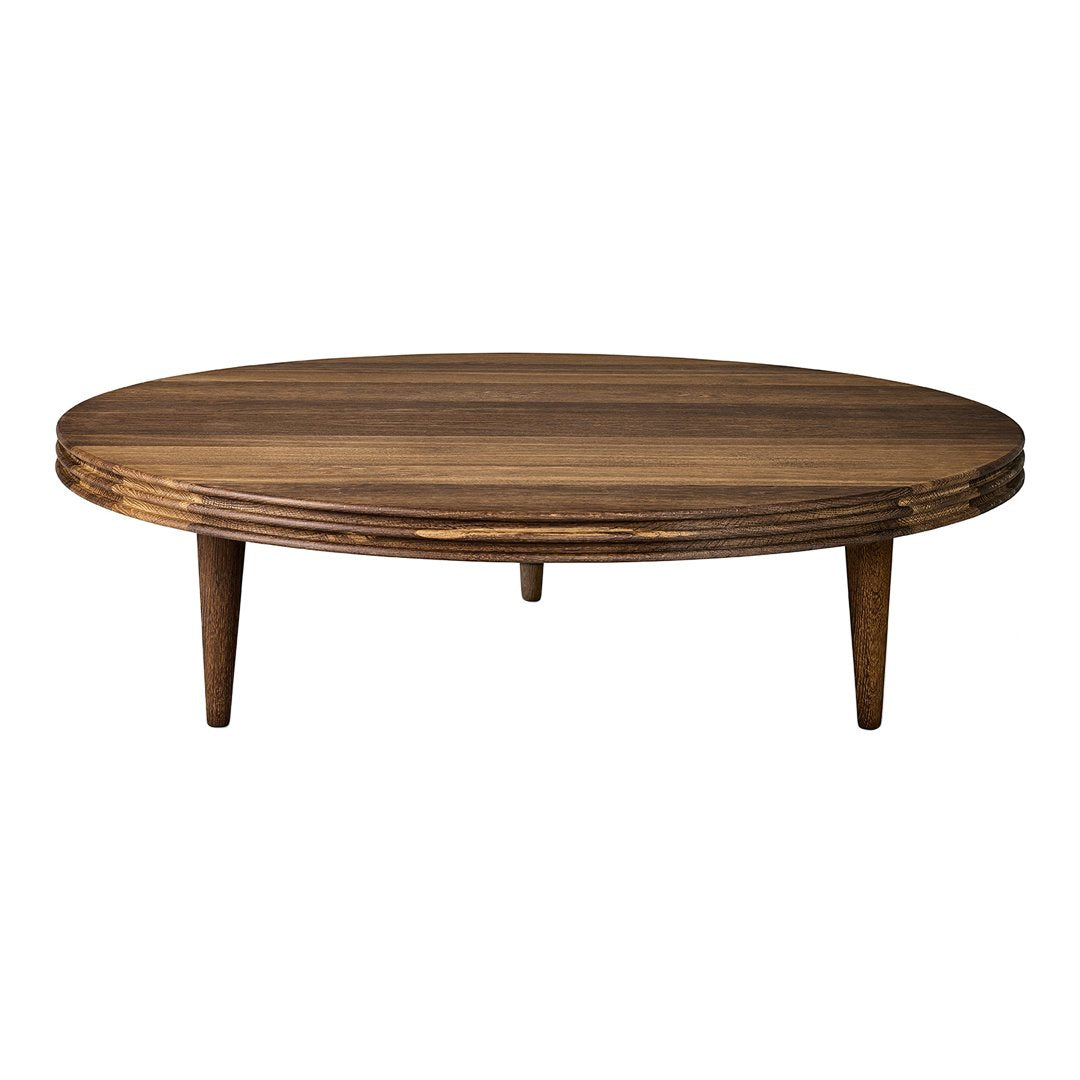 Modern Wooden Groove Coffee Table - Mid-Century Style Living Room Center Table with Storage Shelf - Perfect for Small Spaces, Apartments & Cozy Home Decor