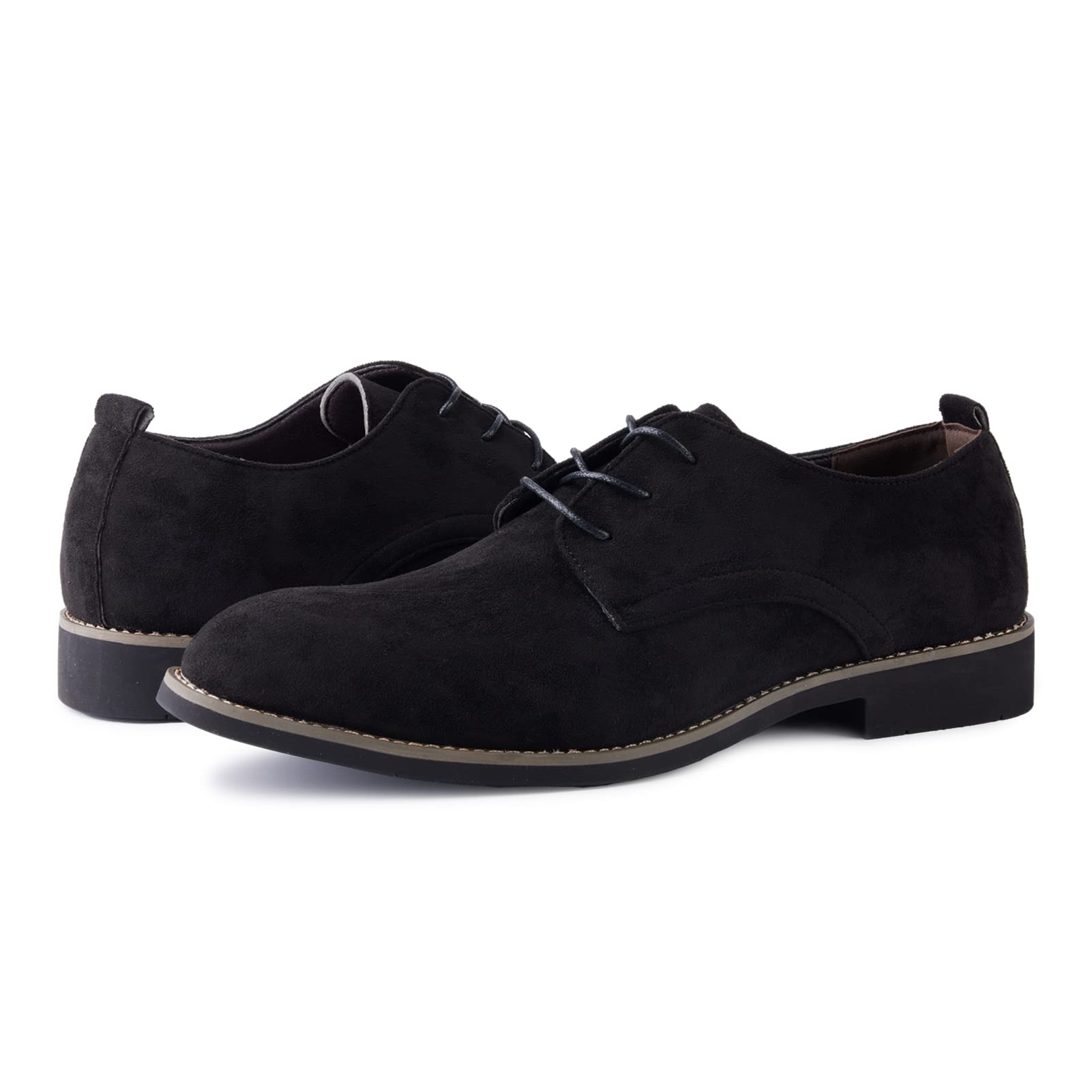 Men's Suede Brogue Dress Shoes - Classic Oxford Lace-Up Formal & Casual Derbys for Business, Office & Wedding Events