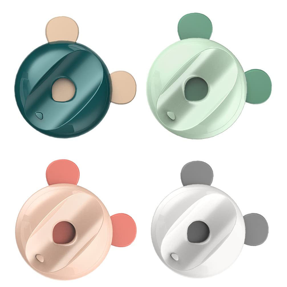Cabilock 4-Pack Magnetic Wall Mount Toothbrush Holder - Automatic Electric Toothbrush Storage Rack & Bathroom Organizer (Mixed Colors) - Perfect for Small Bathrooms, Vanities & RVs