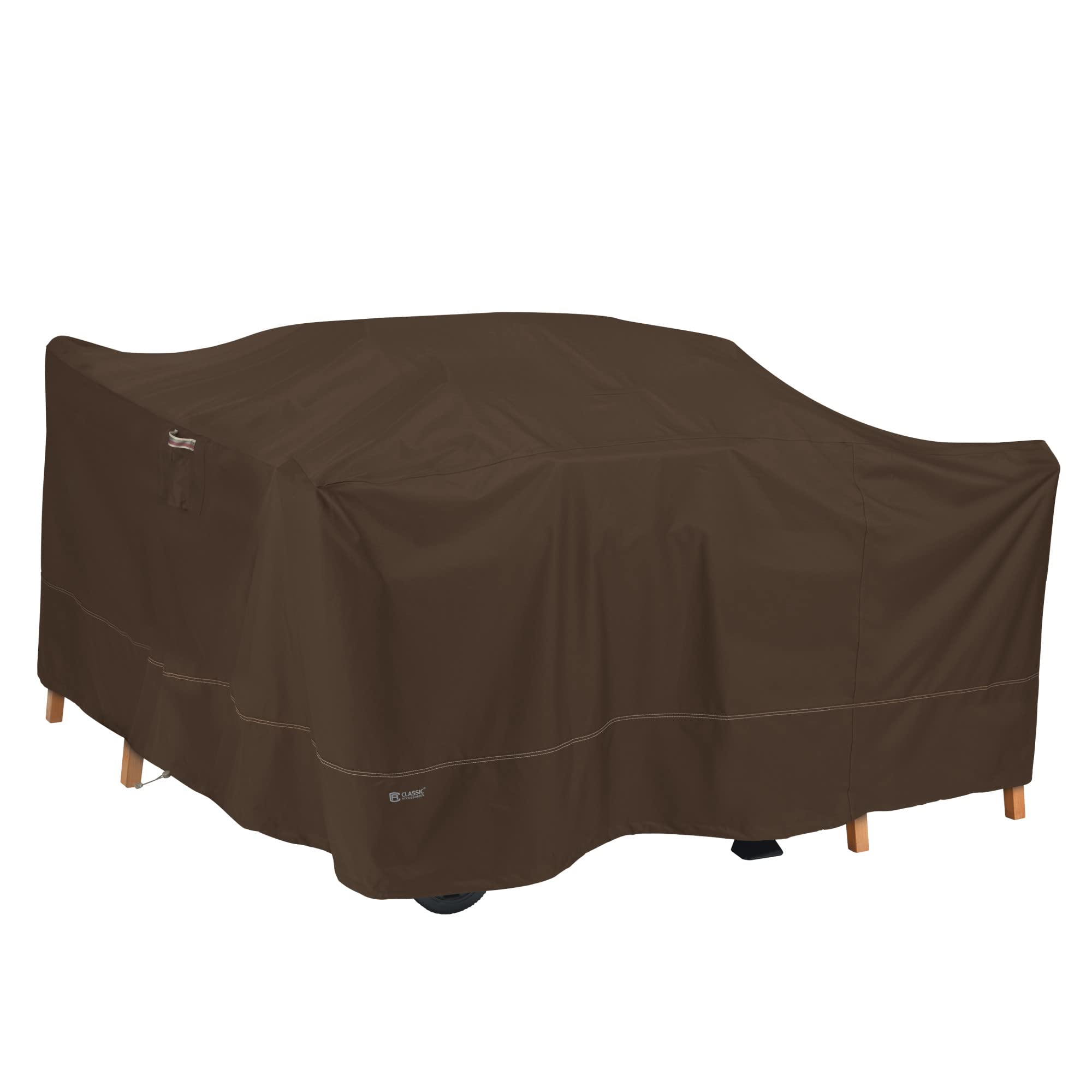 Classic Accessories Madrona Waterproof 100x100x36 Inch Durable Patio Cover, Dark Cocoa - Perfect for Outdoor Furniture Protection and Shade