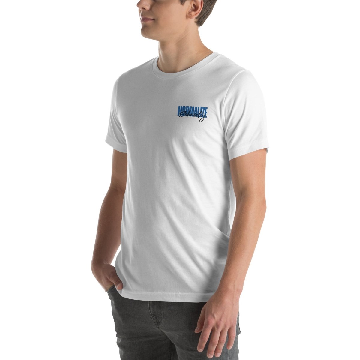 Normalize Sobriety Embroidered T-Shirt - Inspirational Sobriety Awareness Tee for Recovery & Support | Perfect for AA Meetings, Sober Events & Addiction Recovery Advocacy