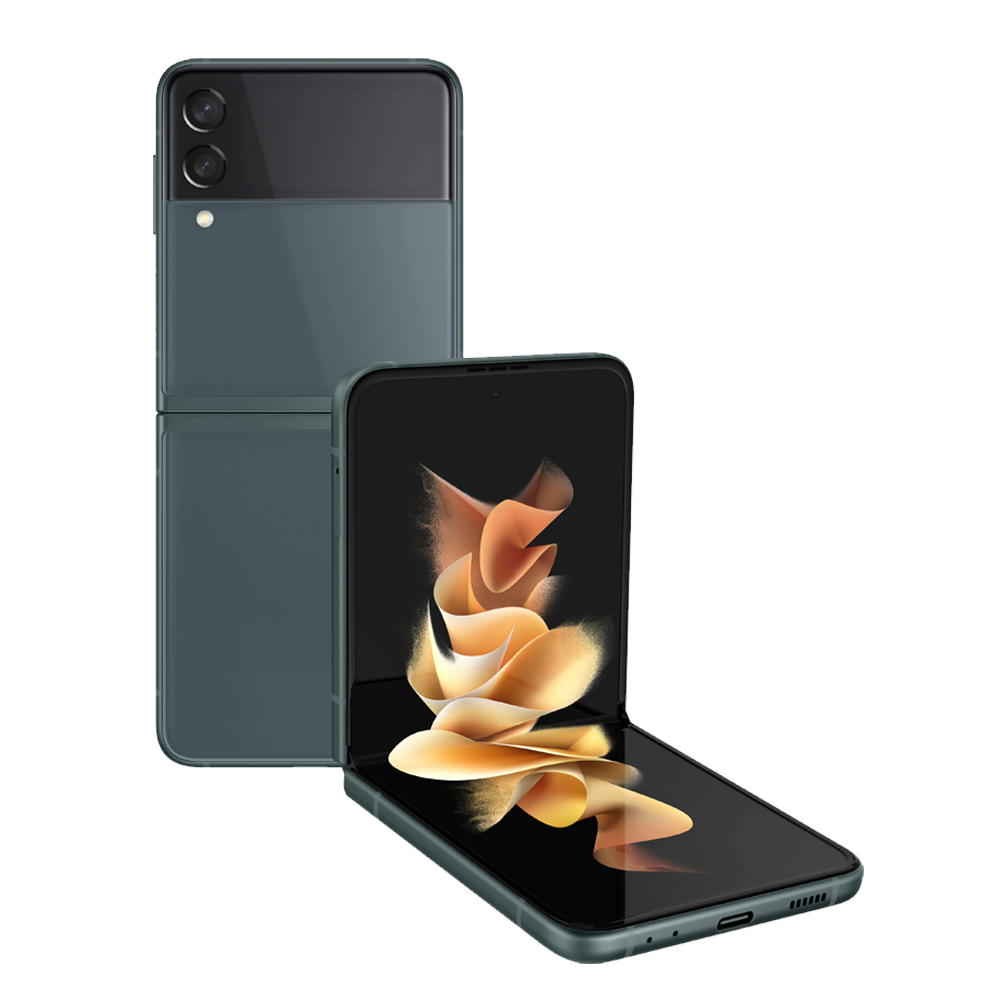 Samsung Galaxy Z Flip3 5G Smartphone - 128GB Storage, Green Color | Compact Foldable Phone for Work, Travel & Social Media
