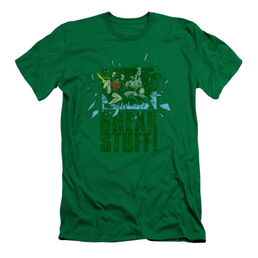 Batman Break Stuff Graphic Slim Fit T-Shirt - Size S for Men - Casual Wear & Superhero Fan Gifts