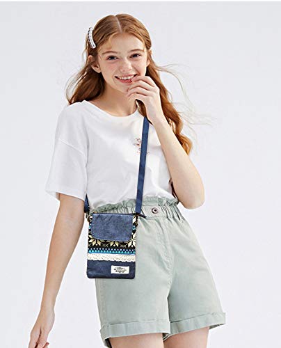 Stylish Canvas Crossbody Phone Purse for Women & Teens - Roomy Wallet Bag with Adjustable Shoulder Strap | Perfect for Shopping, Travel & Daily Essentials