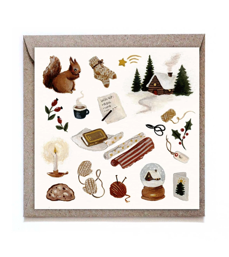 Festive Season Greeting Cards - Handmade Holiday Cards for Christmas, Thanksgiving & New Year - Perfect for Gifts, Parties & Home Decor