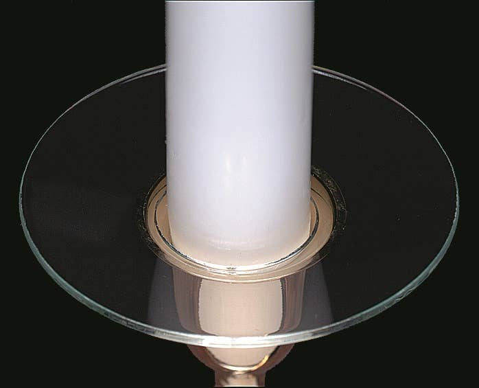Biedermann & Sons M100 Plain Glass Bobeche - Set of 12 Candle Holders for Wedding Centerpieces, Church Decor, and Table Settings