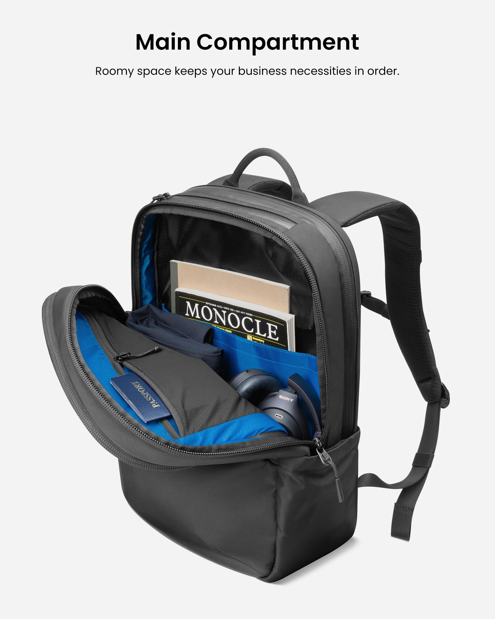 tomtoc 17.3 Inch Waterproof Laptop Backpack - Durable Cordura Travel Backpack for Business & Commute - 30L Daypack for Urban Exploration, Weekend Trips & Office Use