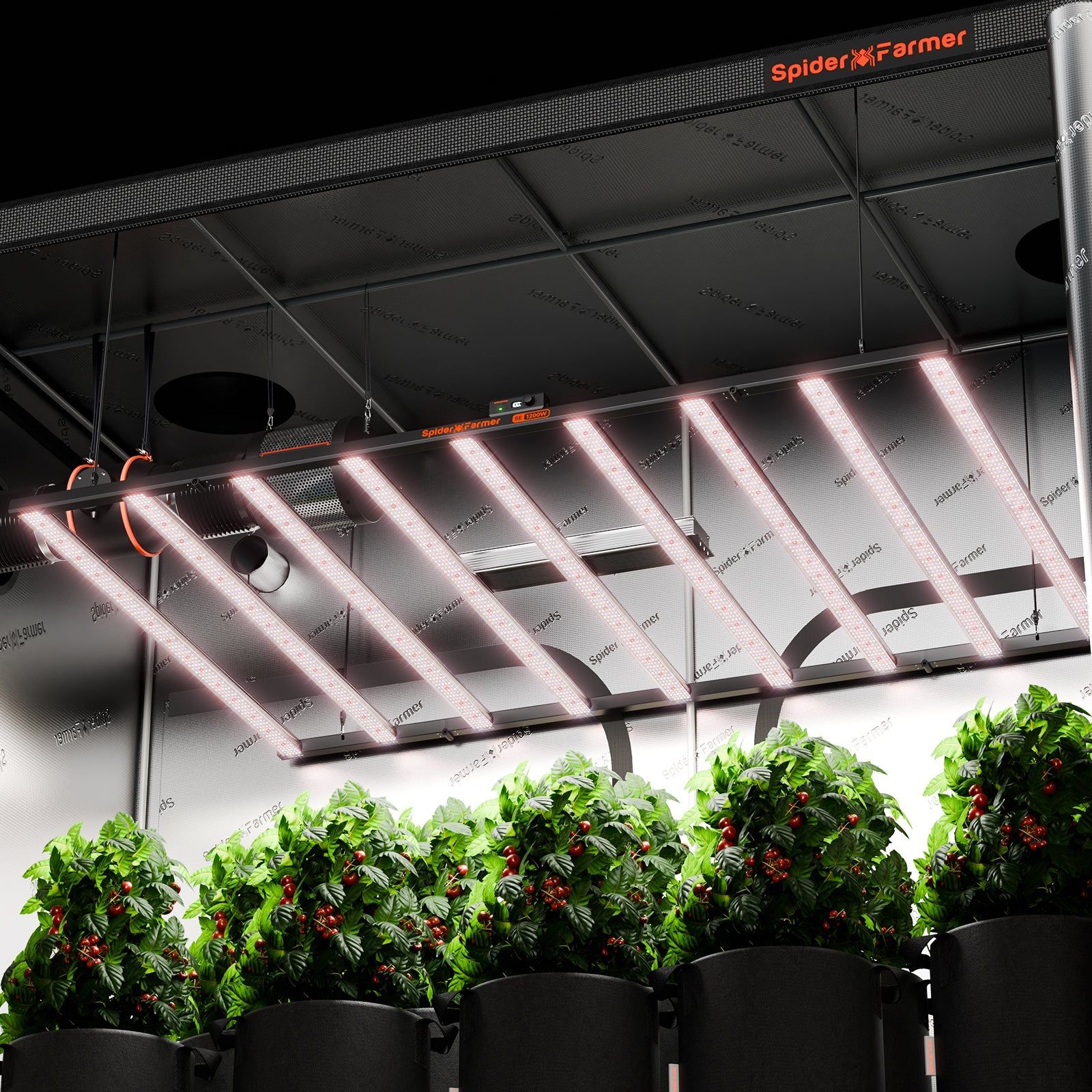 Spider Farmer SE1200W Smart LED Grow Light with Bluetooth & WiFi Control - Full Spectrum Plant Grow Light for Indoor Plants, Hydroponics, Greenhouse & Home Gardening