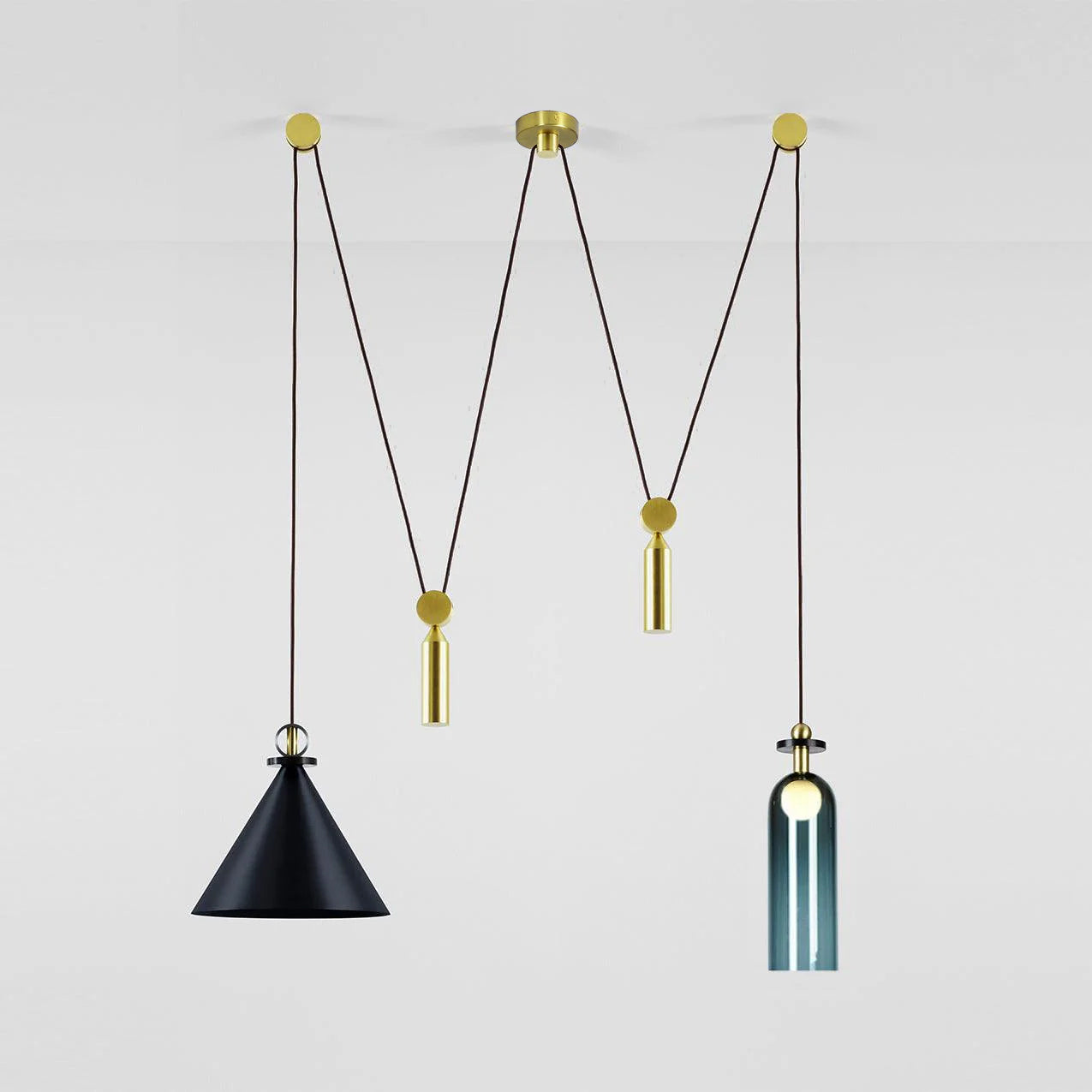 Modern Geometric Shape Art Chandelier - Elegant Ceiling Light Fixture for Living Room, Dining Room, and Bedroom Decor